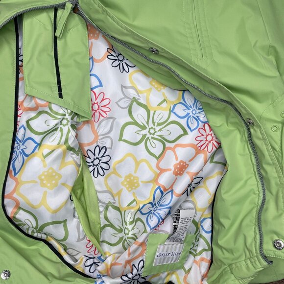 White Stag Women's Marble Green Raincoat Jacket Outdoors Pockets Spring Sz 8/10 - Picture 7 of 12